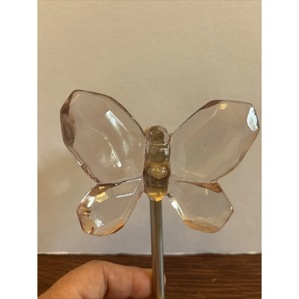 2010 Pottery Barn Kids Lavender Crystal Butterfly Metal Wall Hook Hanger